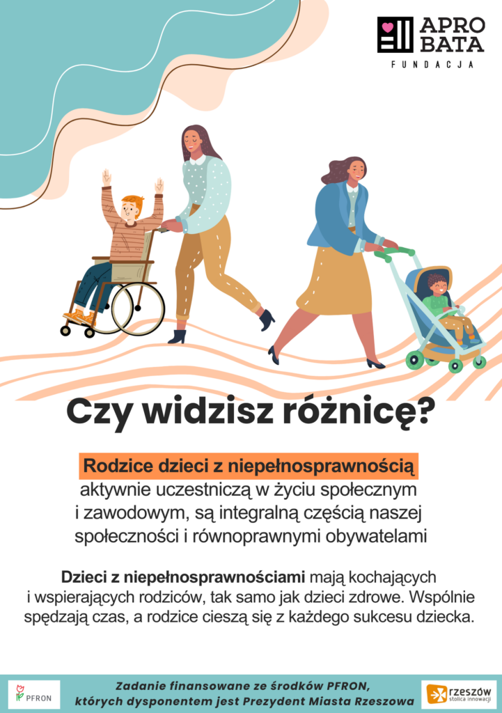 1 Broszura edukacyjna zawierająca informacje wpierający rodziców dzieci z niepełnosprawnością.